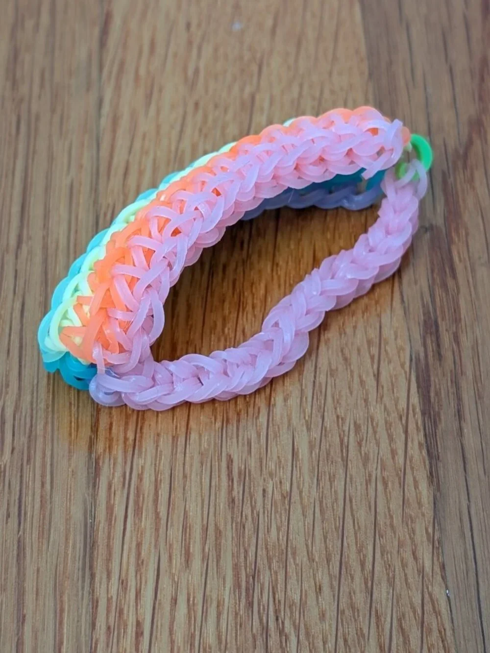 (3) Handmade Rainbow Loom Bracelets, Starburst, Triple Single & Geometric